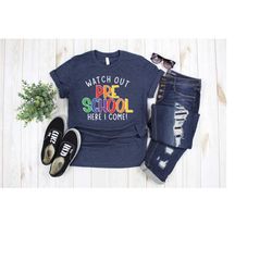 preschool t-shirt, first day school t-shirt, funny school t-shirt, cute school shirt, school t-shirt for toddlers, presc