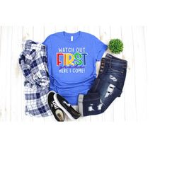 first year t-shirt, 1st year school t-shirt, funny school shirt, first day school t-shirt, cute school shirt, 1st year c