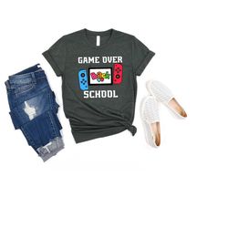 return to school shirt, funny school t-shirt, cute school shirt, gaming school t-shirt, children's school t-shirt, bay s