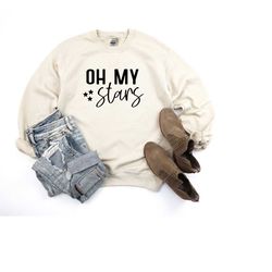 oh my stars sweatshirt, cute american flag outfit, oh my stars sweatshirt, cute american sweatshirt, cute stars sweatshi