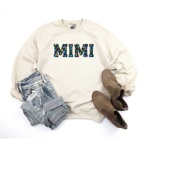 mimi sweatshirt, grandma sweatshirt, mimi floral sweatshirt, mama sweatshirt, grandma life sweatshirt, mother's day swea