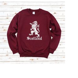 vintage scottish lion sweatshirt, scotland crest flag gift, being scottish sweatshirt, proud scotsman gift,scottish roya