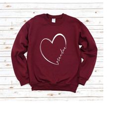 personalized grandma sweatshirt, grandma heart sweatshirt, grandma sweatshirt, gift for grandma hoodie, nana sweatshirt,