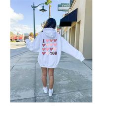 valentine heart hoodie, valentine's day sweatshirt, valentine's gift, vintage valentine hoodie, cute valentine sweat, gi