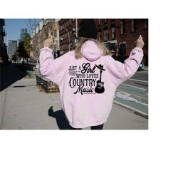 just a girl who loves country music hoodie, god bless crewneck, western sweater, country tapes sweatshirt, cowgirl hoodi