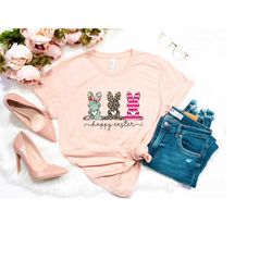 three bunny easter shirt, easter bunny shirt, easter day t-shirt, easter gift, easter tee, bunny shirt, rabbit t-shirt,