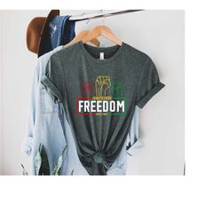 juneteenth freedom since shirts, black woman gifts, blm, black history tshirts, juneteenth 1865 tee, afro woman shirt, f
