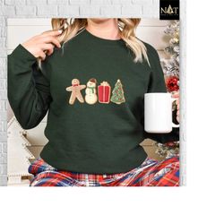 gingerbread cookies sweatshirt, xmas shirt, cute christmas cookies sweatshirt,holiday sweater,christmas shirt,christmas