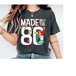 ariel made in the 80's vintage shirt, the little mermaid t-shirt, disney princess tee, family vacation, disneyland trip