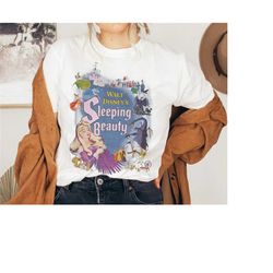 sleeping beauty classic icons movie poster shirt, disney family matching tee gift ideas for men women