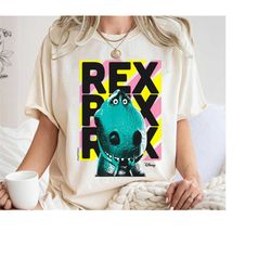 rex shirt, toy story t-shirt, rex dinosaur tee, disney family vacation, disneyland trip