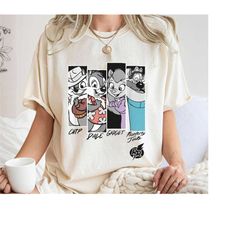 chip 'n' dale black and white panels shirt, rescue rangers t-shirt, disney family vacation, disneyland trip