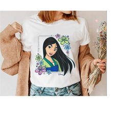 mulan flowers shirt, mulan t-shirt, disney princess tee, family vacation, disneyland trip