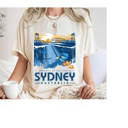 sydney australia poster shirt, finding dory shirt, dory shirts, finding nemo shirt, animal kingdom tee, disneyworld shir