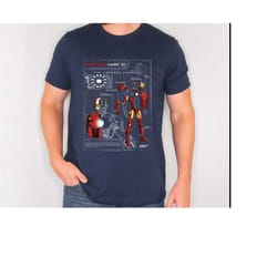 iron man shirt, armor plated suit blue print schematic shirt, avenger marvel shirt, tony stark shirt, stark 1970 shirt,