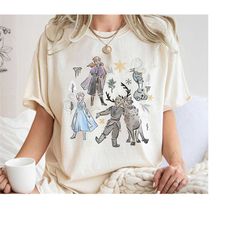elsa anna kristoff and sven shirt, frozen tee, disney family vacation, disneyland trip