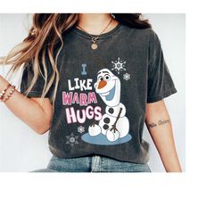 christmas olaf portrait shirt, i love warms hugs t-shirt, frozen tee, disney family vacation, disneyland trip