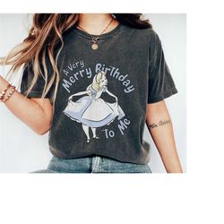 a very merry birthday to me shirt, alice t-shirt, alice in wonderland tee, disney vacation, birthday squad, birthday cre