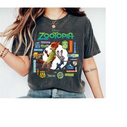 signage shirt, nick wilde and judy hopps t-shirt, zootopia tee, disney family vacation, disneyland trip