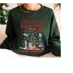 star wars merry christmas shirt, christmas tree t-shirt, very merry christmas tee, disney xmas outfit, disneyland trip