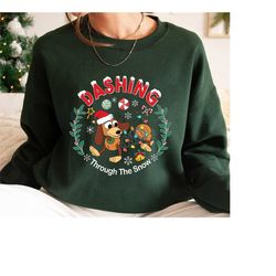 dashing through the snow shirt, slinky dog christmas t-shirt, toy story tee, mickey's very merry christmas, disney xmas,