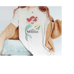 ariel & flounder portrait shirt, the little mermaid t-shirt, ariel mermaid and friends shirts, disney princess tee, disn