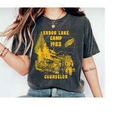endor lake '83 camp counselor shirt, wicket ewoks shirt, forest summer camp t-shirt, star wars tee, family vacation, dis