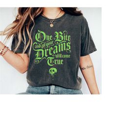 one bite and your dreams come true shirt, apple poison t-shirt, snow white tee, disney family vacation, disneyland trip