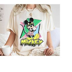 mickey mouse 90's style shirt, mickey & friends t-shirt, disney couple tee, family vacation, disneyland trip