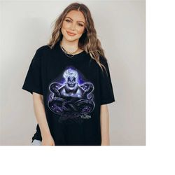 ursula dark portrait shirt, villains ursula sea witch shirt, disney the little mermaid t-shirt, family matching tee gift