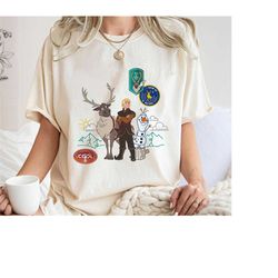 frozen patches shirt, frozen t-shirt, olaf, sven and kristoff tee, disney family vacation, disneyland trip