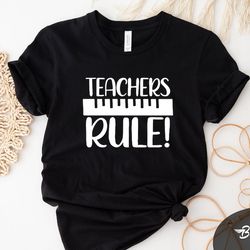 teachers rule shirt, teacher shirts, funny teacher shirt, reading teacher shirt, school shirt, teacher shirt, back to sc