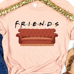 the friends couch tshirt, friends shirt, i'll be there for you, chandler, monica, rachel, joey, phoebe t-shirt, central