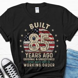 built 85 years ago shirt for men, vintage 1939 men's gift, 85th birthday dad t-shirt, husband turning 85 tee, retro clas