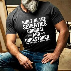 built in the seventies men's tshirt| 50th birthday shirt for men| party shirt| 70s shirt| dads birthday shirt| father's