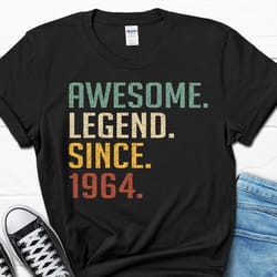 60th birthday men's gift, legend since 1964 shirt for him, 60th birthday gift, 60th bday t-shirt, 60 b-day gifts, turnin