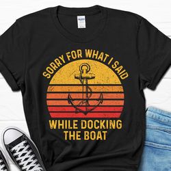 Funny Boating Shirt, Pontoon Lover Grandpa Gift For Him, Sailing T-Shirt For Men, Boat Owner Papa Men's Tee, Father's Da
