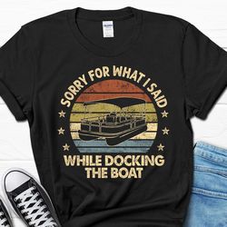 Dad Pontoon Owner Gift For Him, Funny Boating Men's Shirt, Sailing T-Shirt For Men, Husband Boat Lover Tee From Wife, Fa