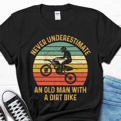 husband bike men's gifts, motorcycle t-shirt for him, funny dirt bike shirt from wife, husband racing gift, grandpa moto