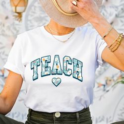 cute teach shirt, kindness teacher shirt, gift for teacher shirt, group teacher shirt, new teacher shirt, daisy teach t-
