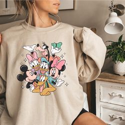 mickey and friends sweatshirt, mickey and friends minnie donald daisy hoodie, disney, disneyland sweater, disneyworld ho
