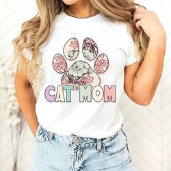 cat mom shirt, retro cat mama shirt, cat mom gift, cat wife tshirt, cat lover shirt, gift for cat mom, cat owner gift, m