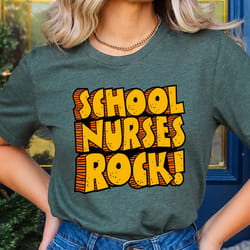 school nurse rock shirt, school nurse gift, nurse shirt, school nurse tee, nurse appreciation, gift for nurse,school nur