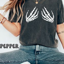 skeleton hands shirt, halloween skeleton shirt, horror fan shirt, horror friends shirt, spooky season shirt, skeleton br