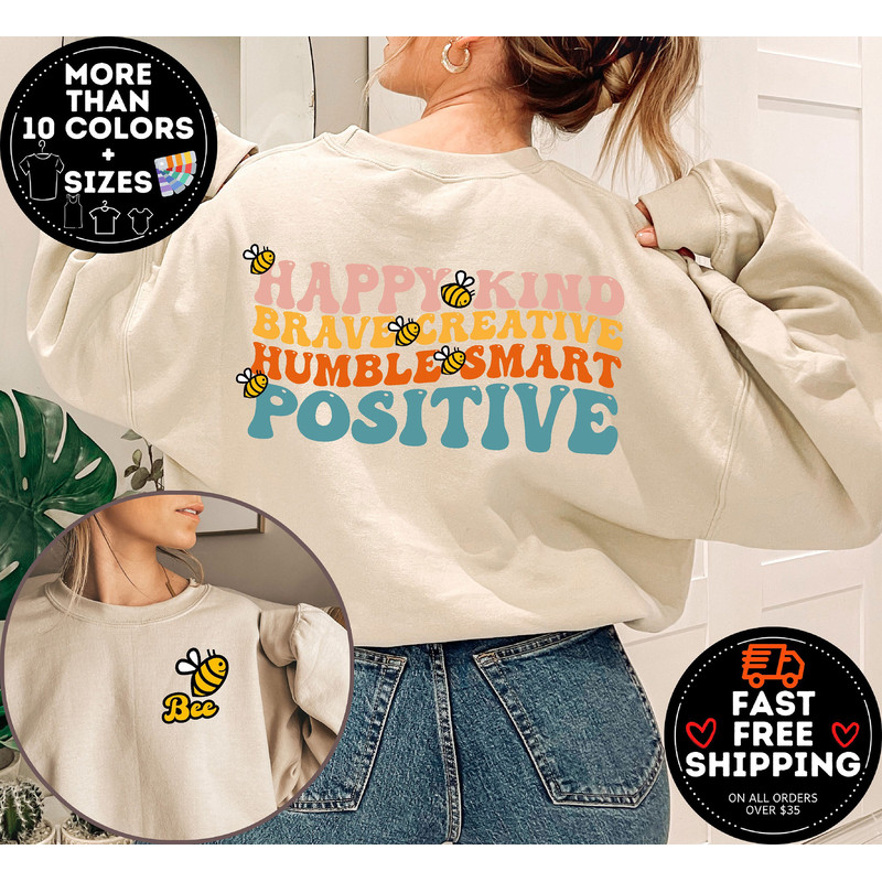 Bee Kind Sweatshirt, Bee Something Shirt, Motivational Sweater, Inspirational Shirt, Religious TShirt, Positive Quotes Tee, Counselor Shirt.jpg