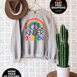 hello kindergarten sweater, kindergarten teacher sweatshirt, back to school, kindergarten teacher, first grade teacher,