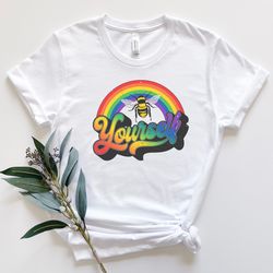 bee yourself shirt, lgbtq shirt, pride shirt, gay shirt, lesbian shirt, bisexual shirt, pride rainbow shirt, lgbtq pride