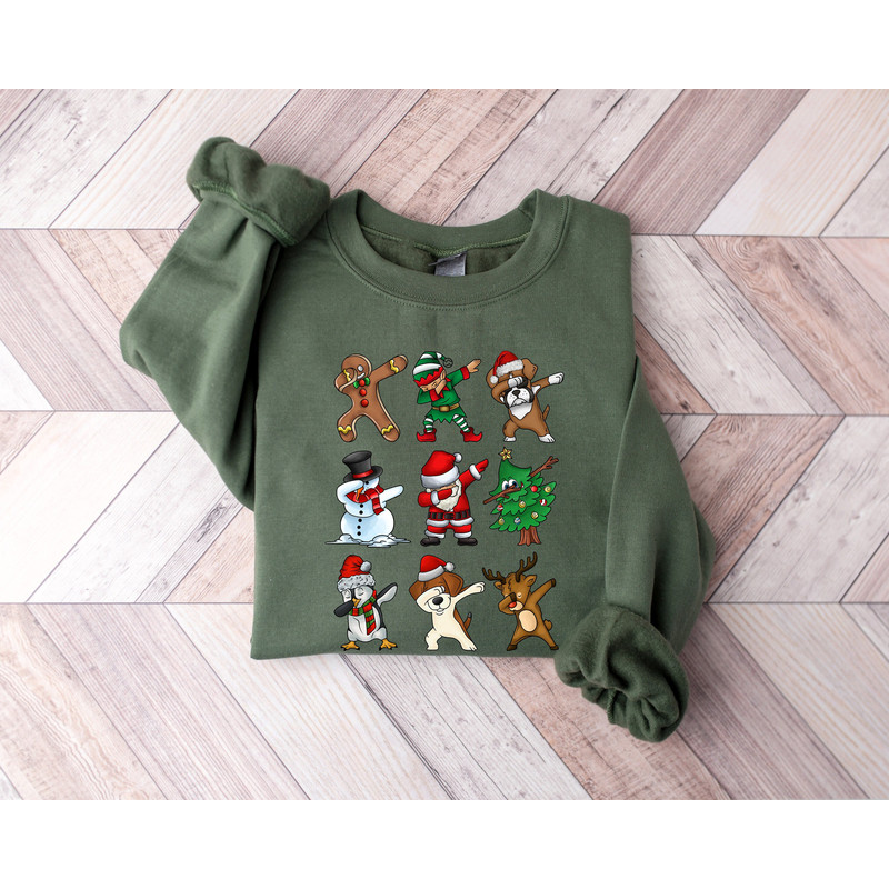 Christmas Dabbing Sweatshirt, Santa Dabbing Sweatshirt, Christmas Kids Shirt, Christmas Dabbing, Funny Christmas Shirt, Christmas Gift.jpg