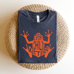 every child matters frog shirt, stop child abuse shirt, orange day shirt, awareness for indigenous, i wear orange shirt,
