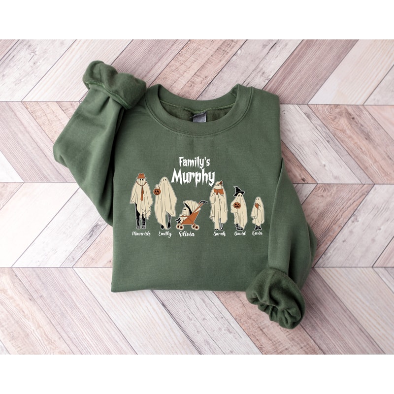Ghost Family Sweatshirt, Halloween Sweatshirt, Family Matching Halloween Shirt, Spooky Family Shirt, Spooky Halloween Shirt, Halloween Gift.jpg
